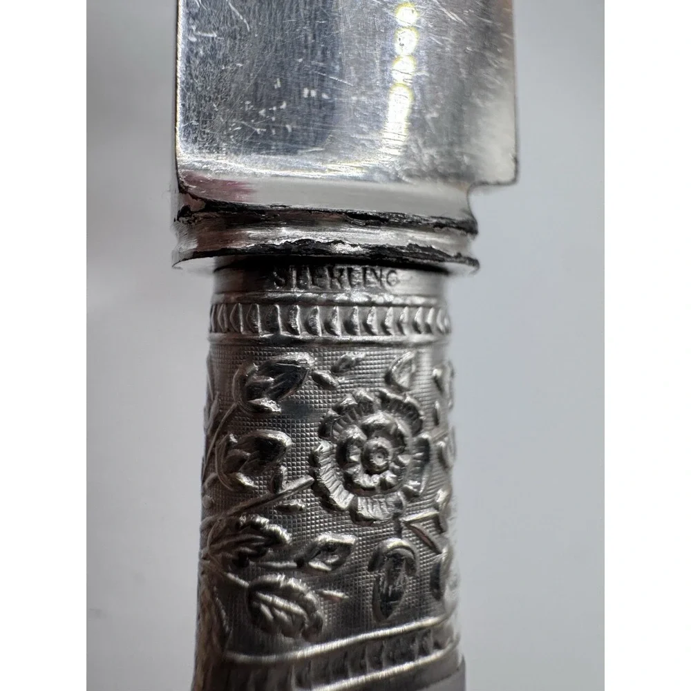 MOTHER OF PEARL STERLING SILVER Dinner Table KNIFE Vtg 9